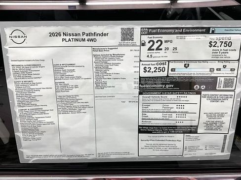 New 2026 Nissan Pathfinder Platinum w/ Lighting Package AWD/4WD image 43