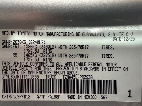 Used 2026 Toyota Tacoma TRD Off-Road AWD/4WD image 11