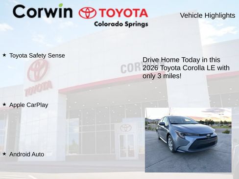 Used 2026 Toyota Corolla LE FWD image 7