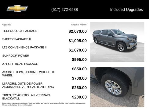 Used 2021 Chevrolet Silverado 1500 LTZ w/ Technology Package AWD/4WD image 5