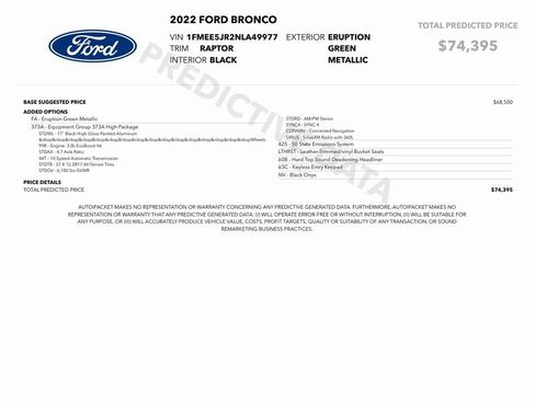 Used 2022 Ford Bronco Raptor image 24