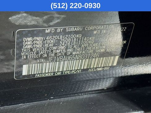 Used 2022 Subaru WRX GT image 42