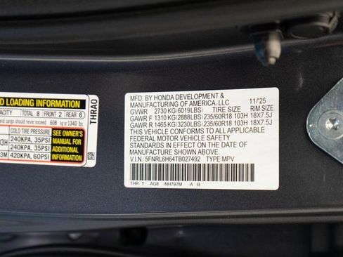 New 2026 Honda Odyssey EX-L image 22