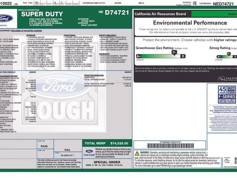 Used 2022 Ford F350 Lariat w/ Lariat Ultimate Package image 4