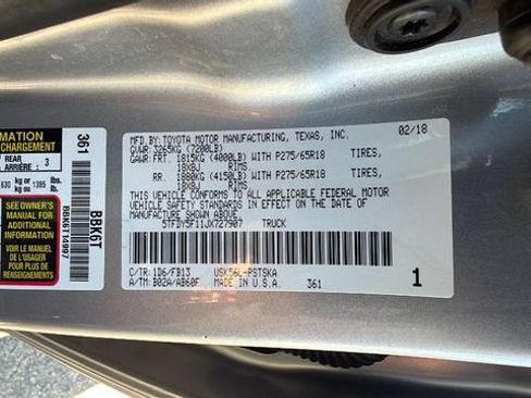Used 2018 Toyota Tundra SR5 w/ TRD Off Road Package AWD/4WD image 34