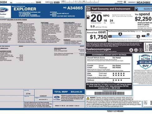 Used 2022 Ford Explorer Platinum w/ Equipment Group 601A AWD/4WD image 6