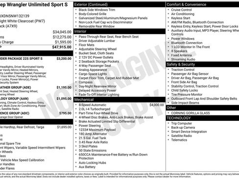 Used 2022 Jeep Wrangler Unlimited Sport image 35