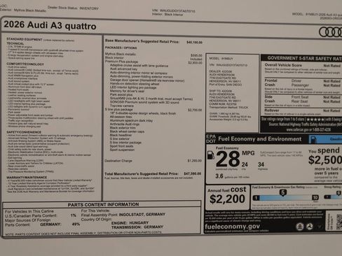 New 2026 Audi A3 2.0T Premium image 32