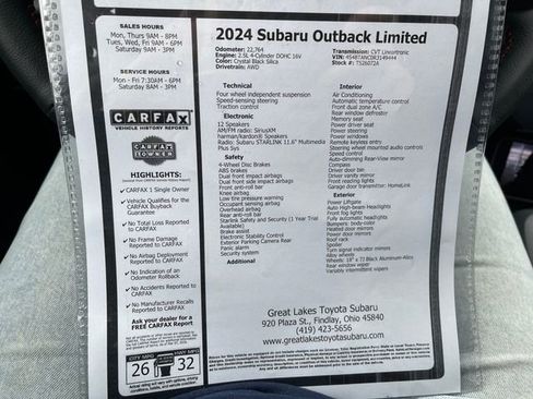 Certified 2024 Subaru Outback Limited image 27