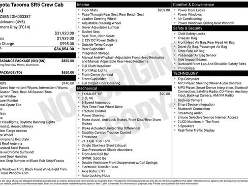 Used 2016 Toyota Tacoma SR5 w/ SR5 Appearance Package (SN) AWD/4WD image 34