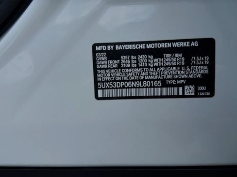 Used 2022 BMW X3 xDrive30i w/ Convenience Package AWD/4WD image 30