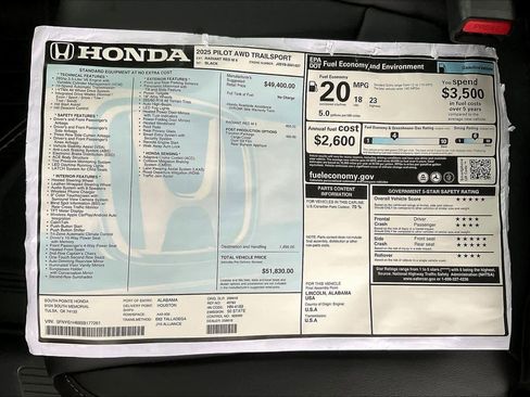 New 2025 Honda Pilot TrailSport image 21