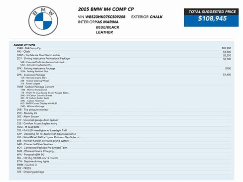 Used 2025 BMW M4 Competition w/ Carbon Package image 81