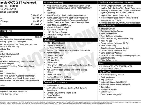 New 2026 Genesis GV70 2.5T Advanced image 5