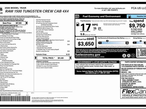 New 2026 RAM 1500 Tungsten w/ Bed Utility Group image 2