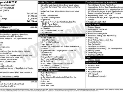 Used 2024 Toyota bZ4X XLE w/ Weather Package image 34