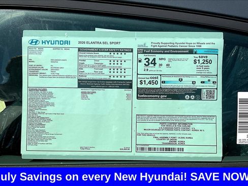 New 2026 Hyundai Elantra Sport FWD image 15