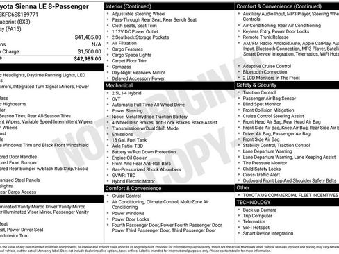 Used 2025 Toyota Sienna LE image 34