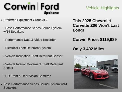 Used 2025 Chevrolet Corvette Z06 RWD image 18