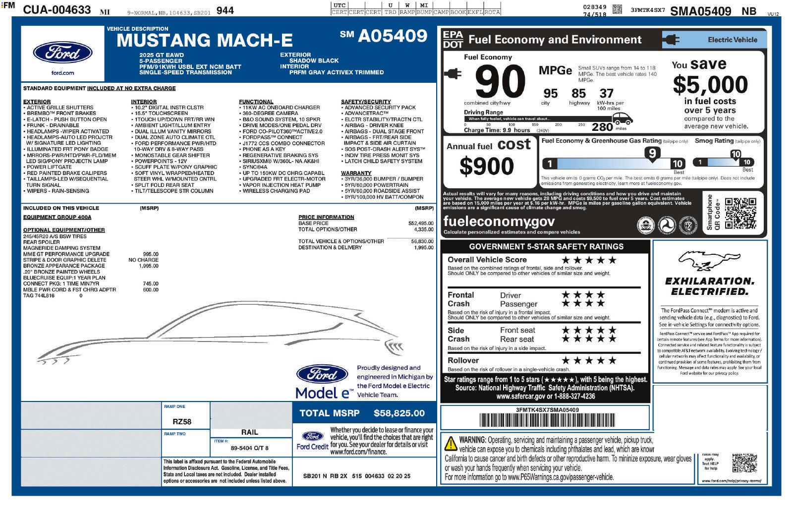 Used 2025 Ford Mustang Mach-E GT w/ Bronze Appearance Package AWD/4WD image 2