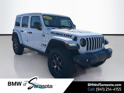 Used 2021 Jeep Wrangler Unlimited Rubicon w/ LED Lighting Group image 1