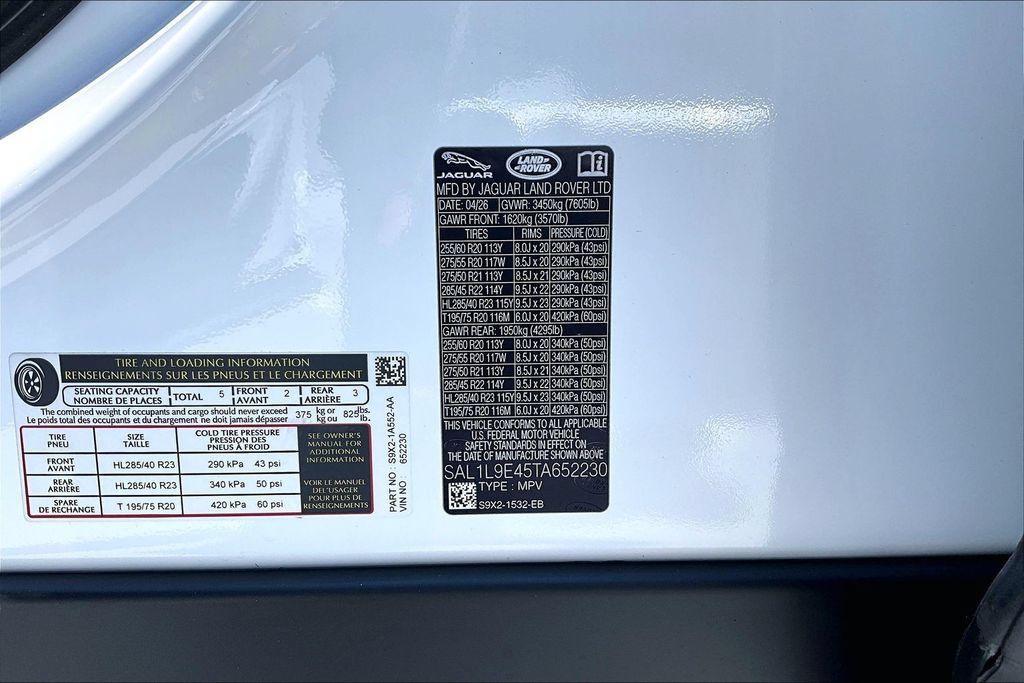 New 2026 Land Rover Range Rover Sport Dynamic SE AWD/4WD image 8