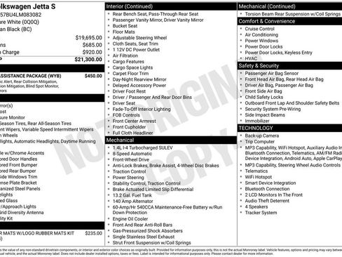 Used 2020 Volkswagen Jetta S w/ Driver Assistance Package FWD image 4