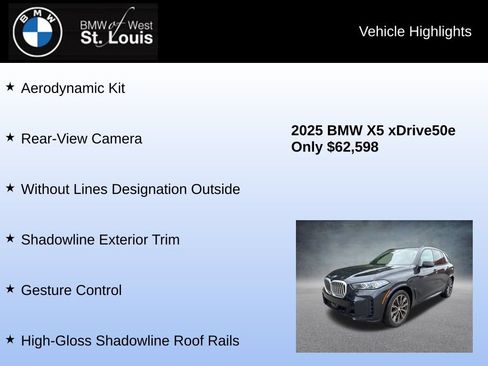 Used 2025 BMW X5 xDrive50e w/ M Sport Package AWD/4WD image 16