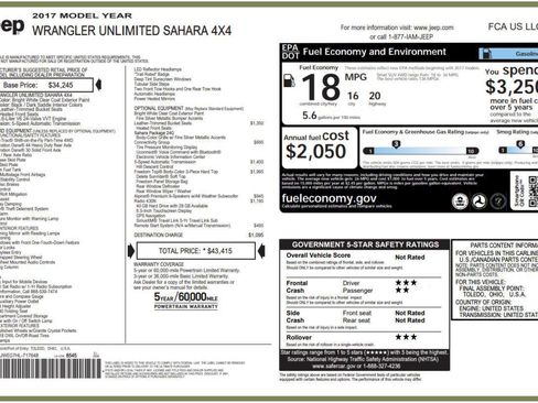 Used 2017 Jeep Wrangler Unlimited Sahara w/ Connectivity Group image 2