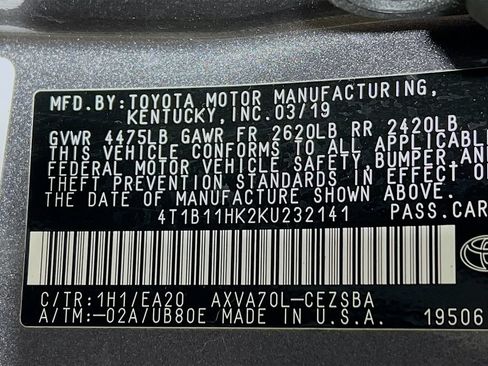 Used 2019 Toyota Camry SE FWD image 28