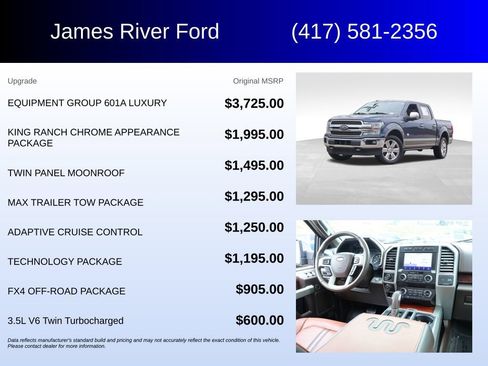 Used 2020 Ford F150 King Ranch w/ Equipment Group 601A Luxury AWD/4WD image 5