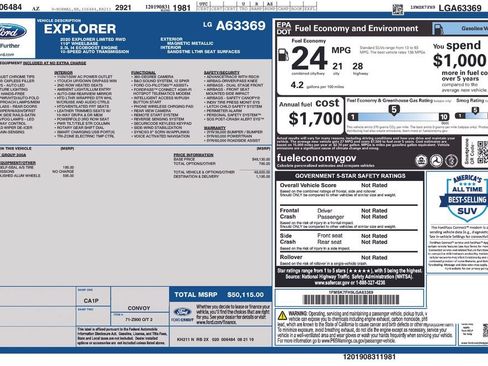 Used 2020 Ford Explorer Limited RWD image 17