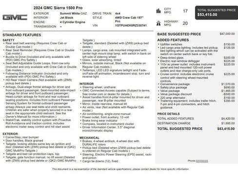 Used 2024 GMC Sierra 1500 Pro w/ Pro Value Package AWD/4WD image 34