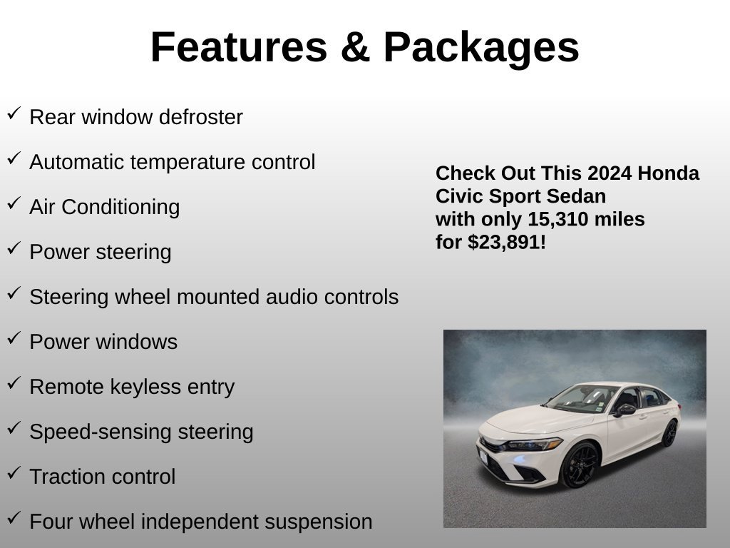 Certified 2024 Honda Civic Sport image 8
