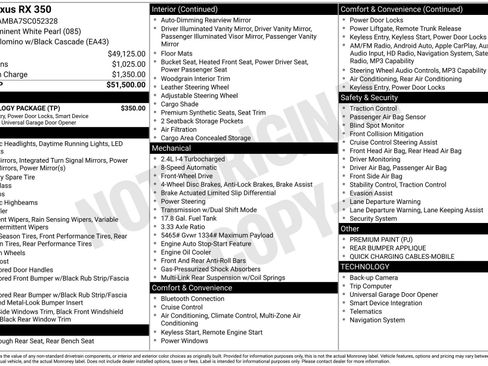 Used 2025 Lexus RX 350 FWD w/ Technology Package image 50