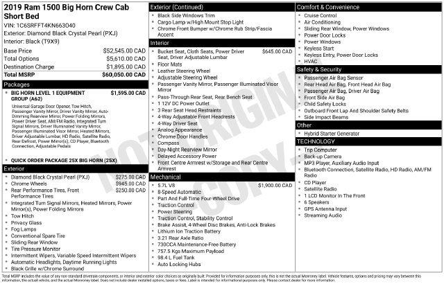 Used 2019 RAM 1500 Big Horn AWD/4WD image 41