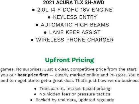 Used 2021 Acura TLX SH-AWD w/ Advance Package image 2