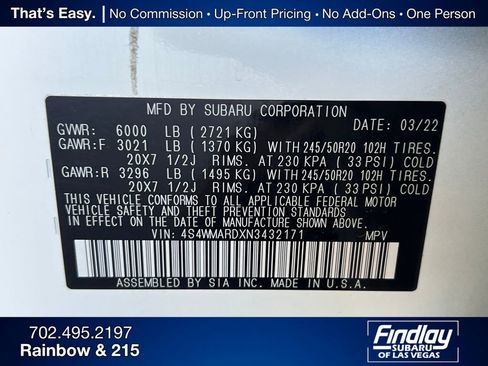 Certified 2022 Subaru Ascent Touring image 35