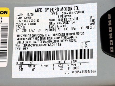 Used 2021 Ford Bronco Sport Badlands w/ Badlands Package image 38