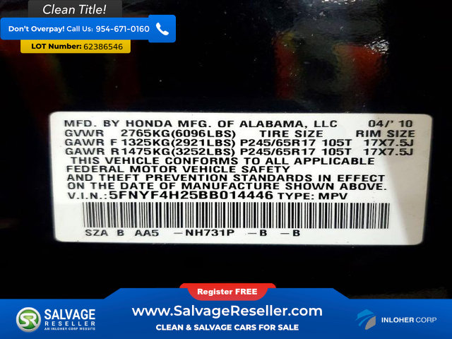 Used 2011 Honda Pilot LX image 17