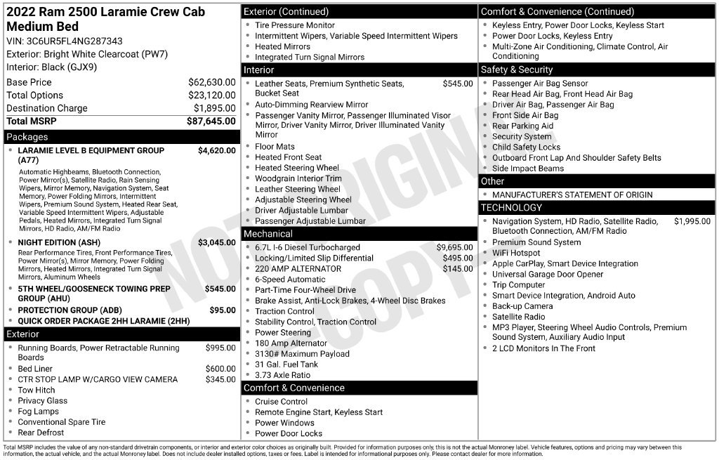 Certified 2022 RAM 2500 Laramie AWD/4WD image 8
