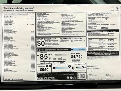 New 2025 BMW i7 eDrive50 RWD image 35