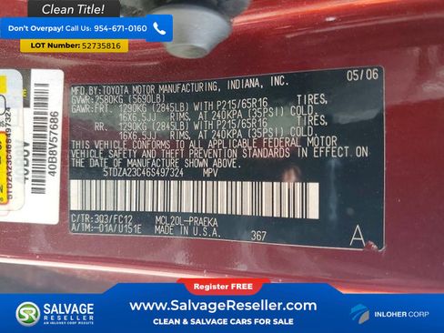 Used 2006 Toyota Sienna FWD image 17