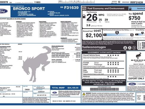 Certified 2024 Ford Bronco Sport Big Bend w/ Convenience Package AWD/4WD image 32