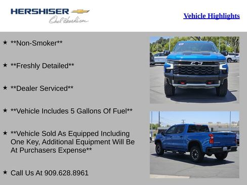 Used 2022 Chevrolet Silverado 1500 ZR2 w/ Technology Package AWD/4WD image 2