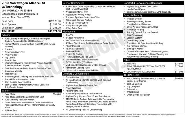 Used 2023 Volkswagen Atlas SE AWD/4WD image 31