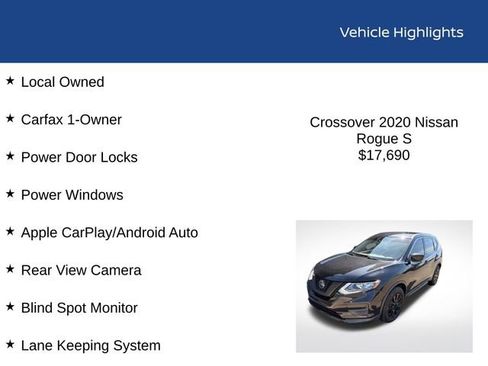 Used 2020 Nissan Rogue S FWD image 2