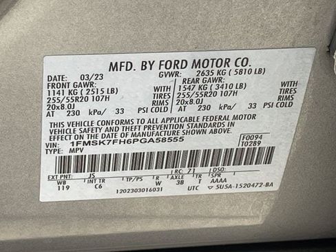Used 2023 Ford Explorer Limited RWD image 32