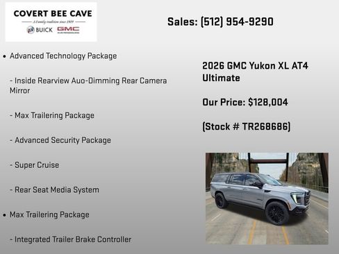 New 2026 GMC Yukon XL AT4 Ultimate AWD/4WD image 30