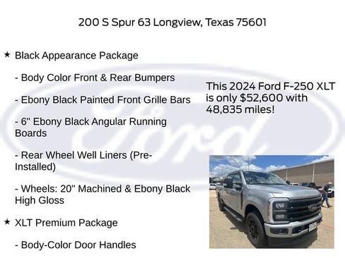 Used 2024 Ford F250 XLT w/ Black Appearance Package AWD/4WD image 6